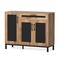 Natural Black Buffet Cabinet Storage with Drawers Doors Adjustable Shelves